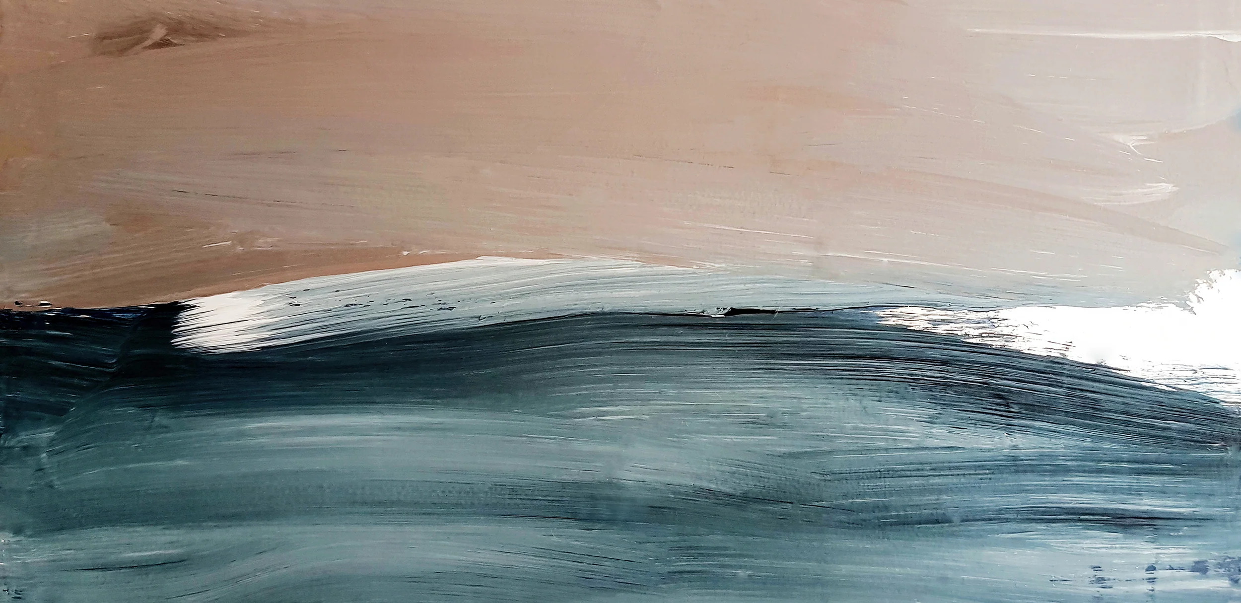 Sea Strokes - Abstract Brushstroke Ocean Wave Painting Wallpaper Mural - Image 5