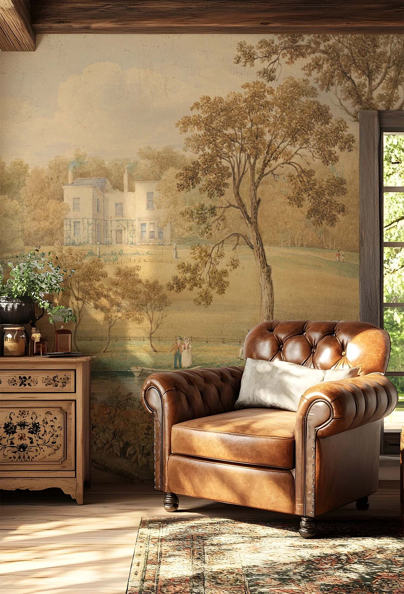 Agatha - Vintage Victorian Country Garden Wallpaper Mural - Image 4