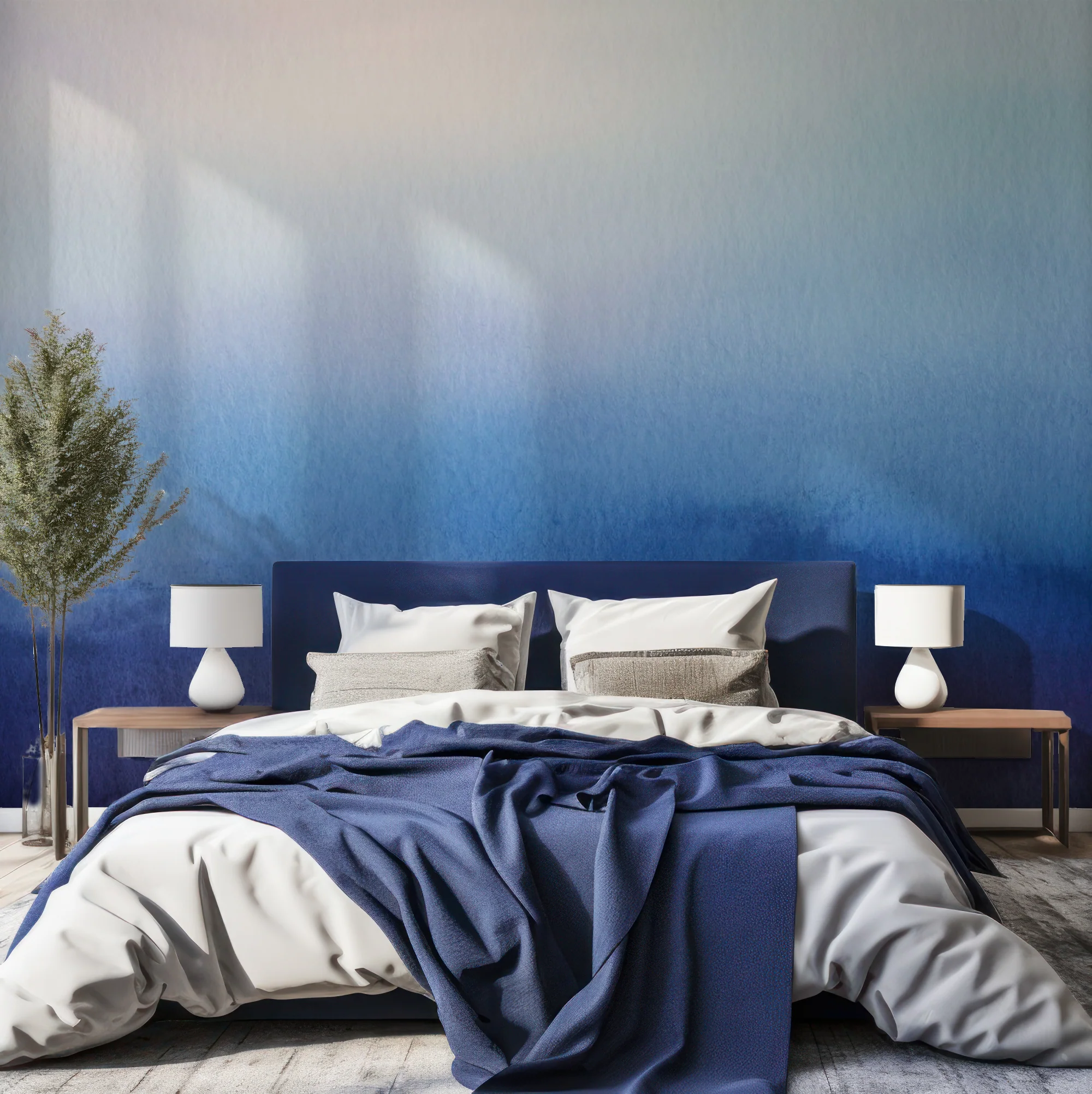 Aritchee - Blue Watercolour Sky Ombré Wallpaper Mural - Image 3