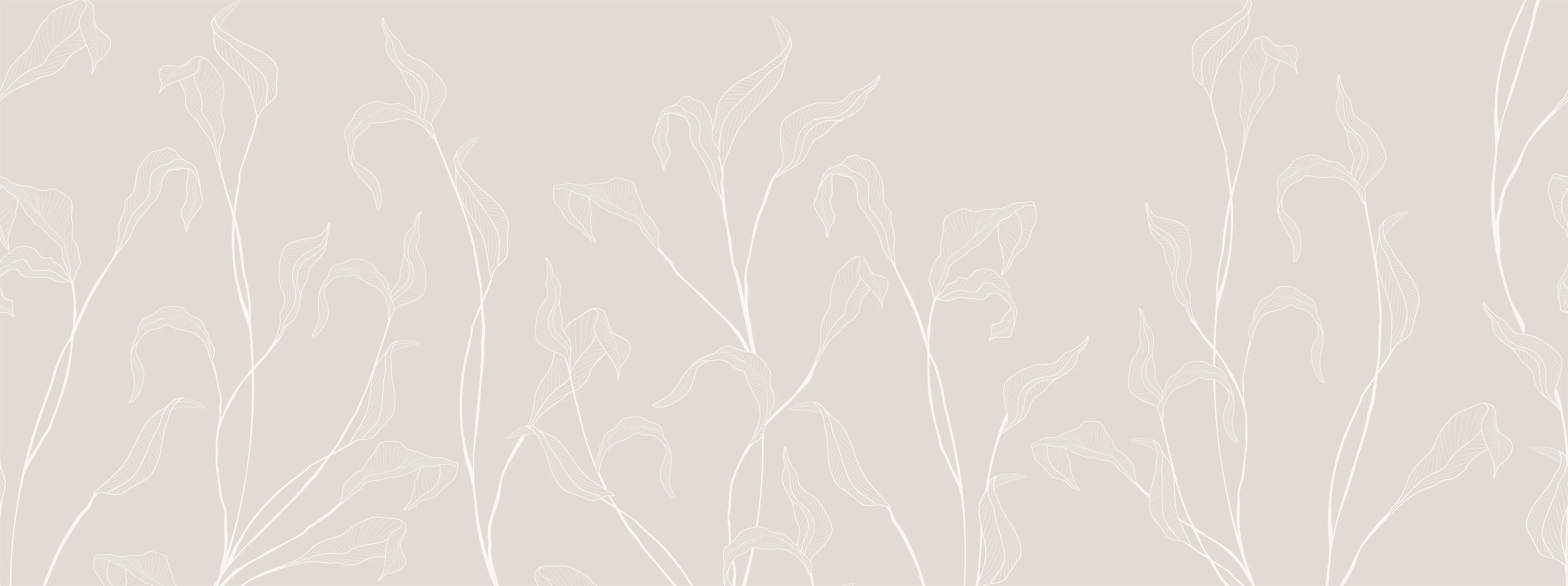 Carina - Neutral Beige Scandi Flowers Wallpaper Mural - Image 3