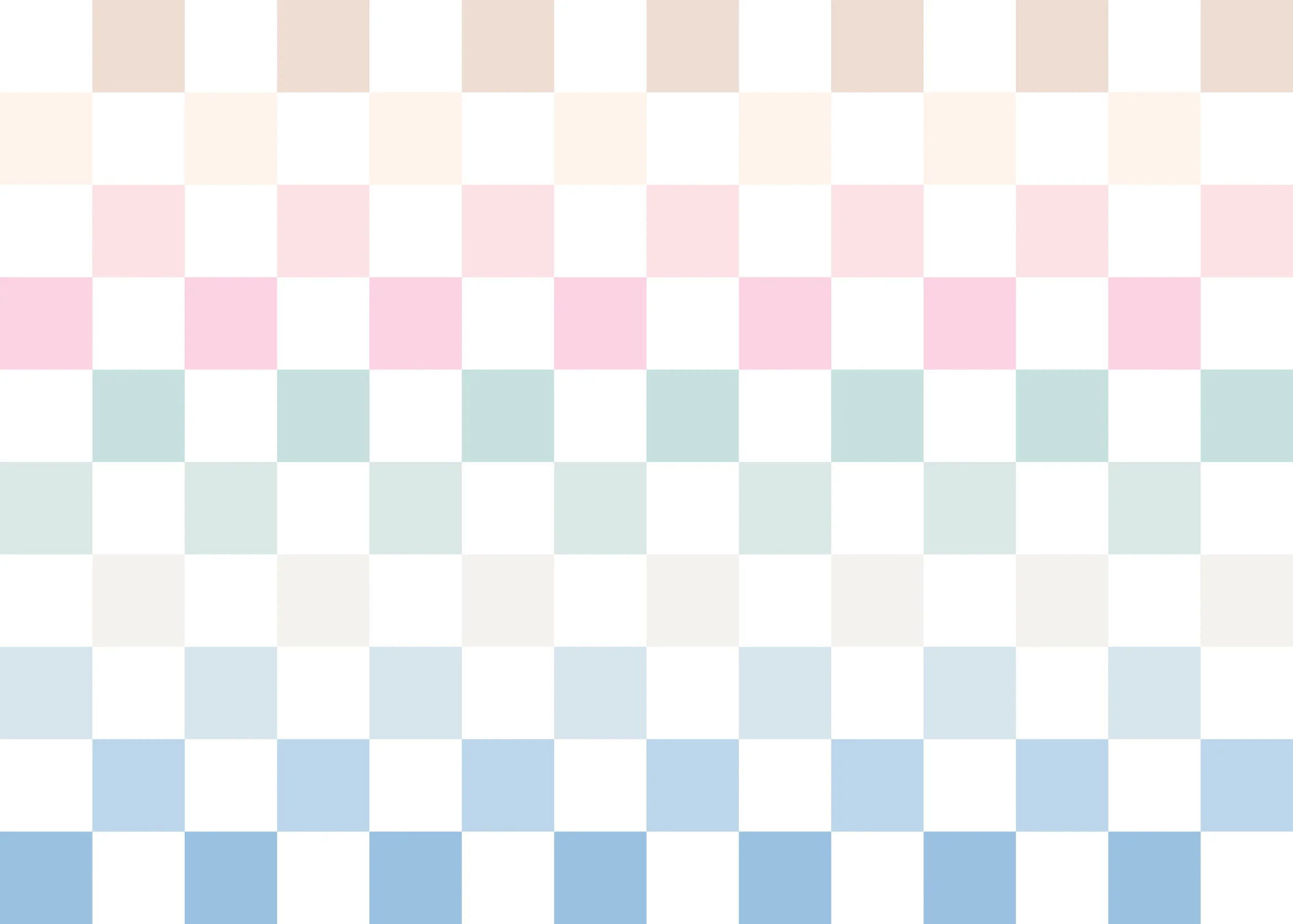 Checkmate Pastel - Pastel Rainbow Checkerboard Design Wallpaper Mural - Image 3