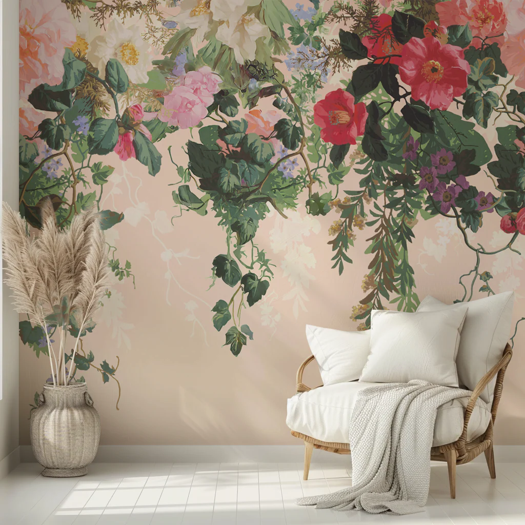 Fleur - Vintage Blooming Florals Wallpaper Mural - Image 4