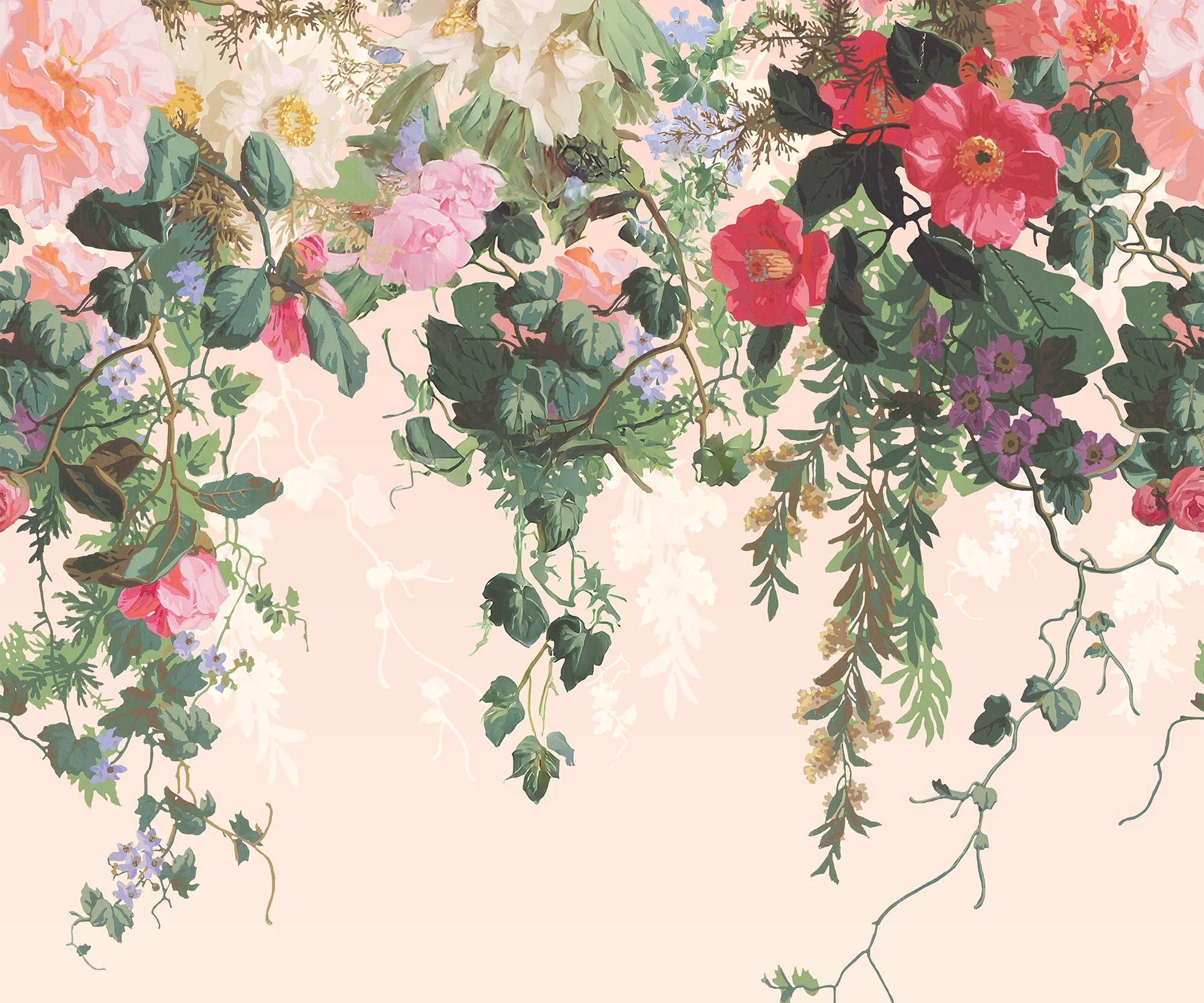Fleur - Vintage Blooming Florals Wallpaper Mural - Image 5