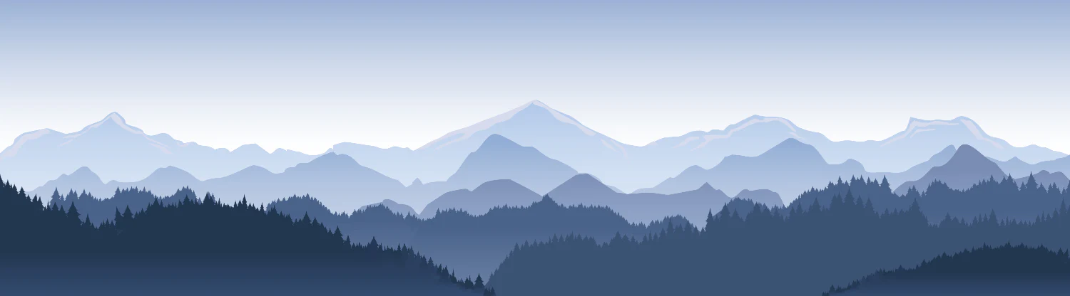 Grapeted - Blue Mountain View Illustration Wallpaper Mural - Image 4