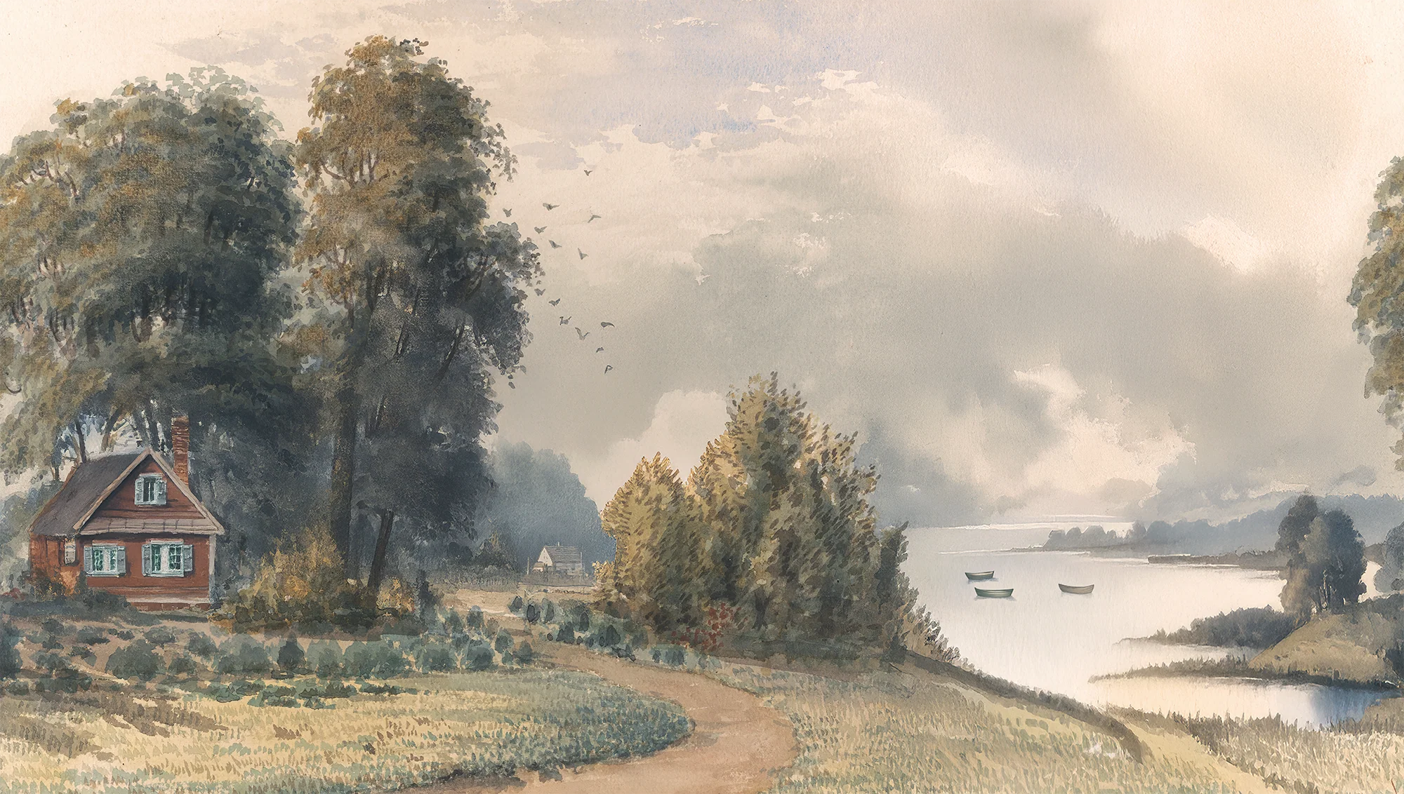 Mallory - Country Cottage Scene Wallpaper Mural - Image 5