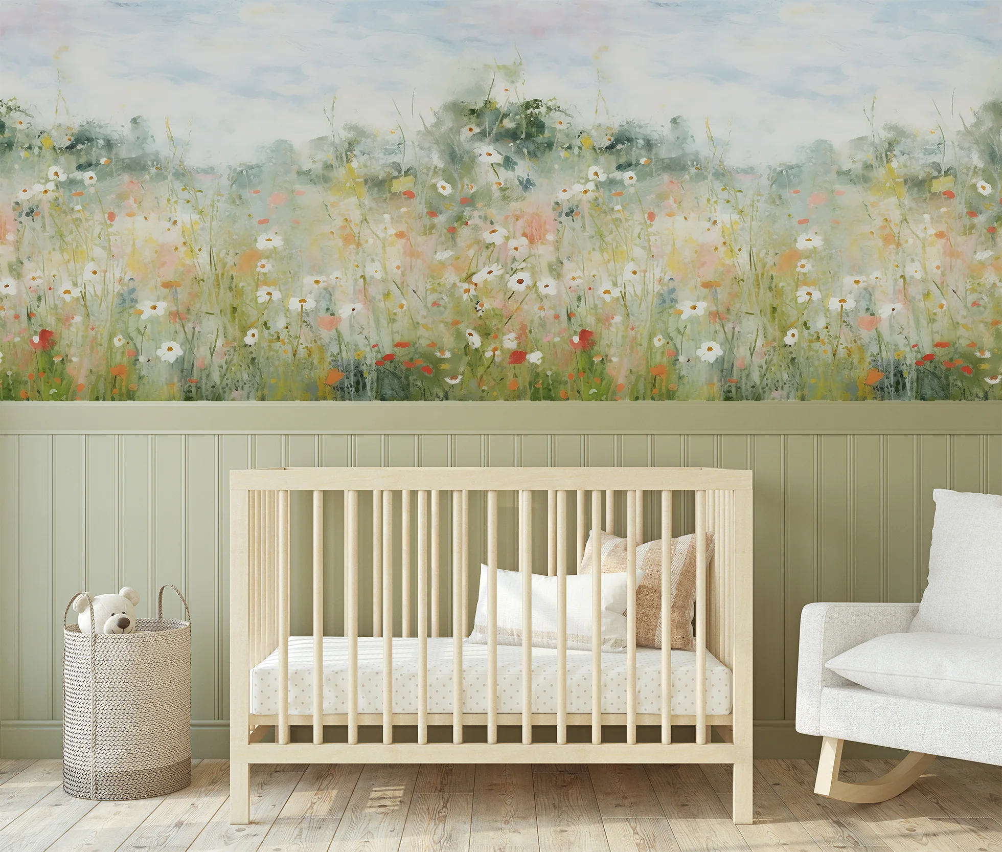 Petunia - Petunia Flower Meadow Oil Painting Wallpaper Mural - Image 4