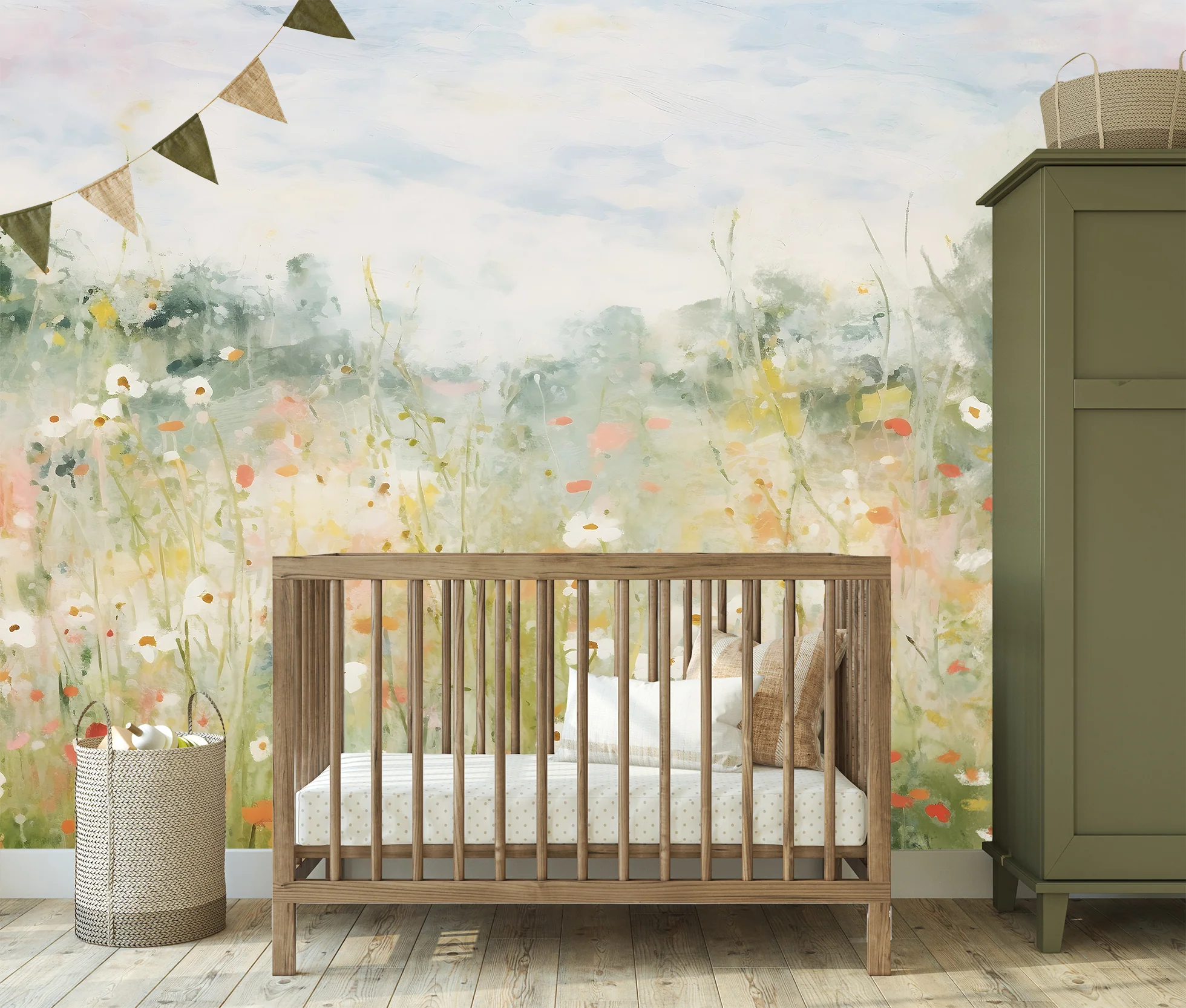 Petunia - Petunia Flower Meadow Oil Painting Wallpaper Mural - Image 5