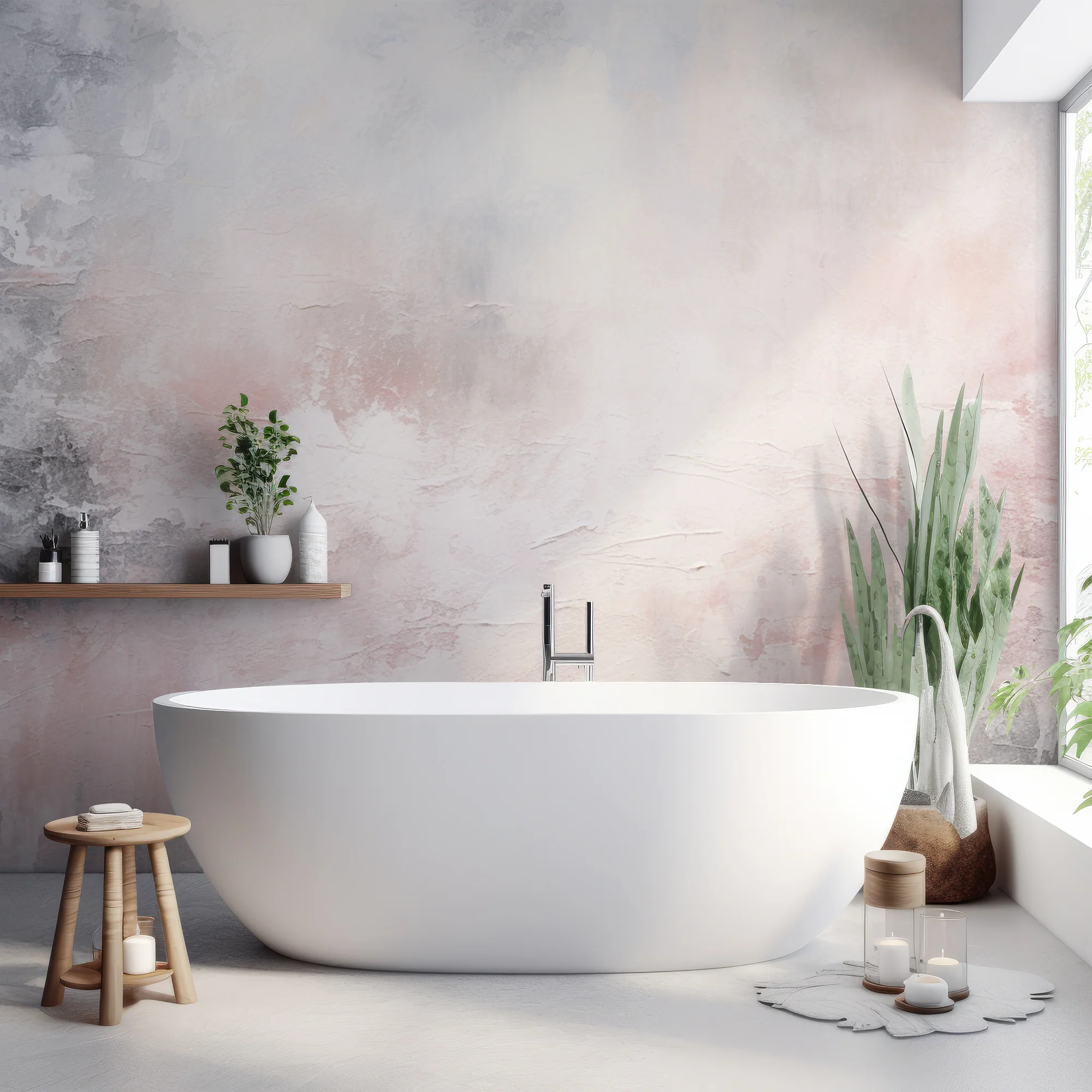 Stone Wall Serenity - Abstract Natural Grungy Structure Wallpaper Mural - Image 3